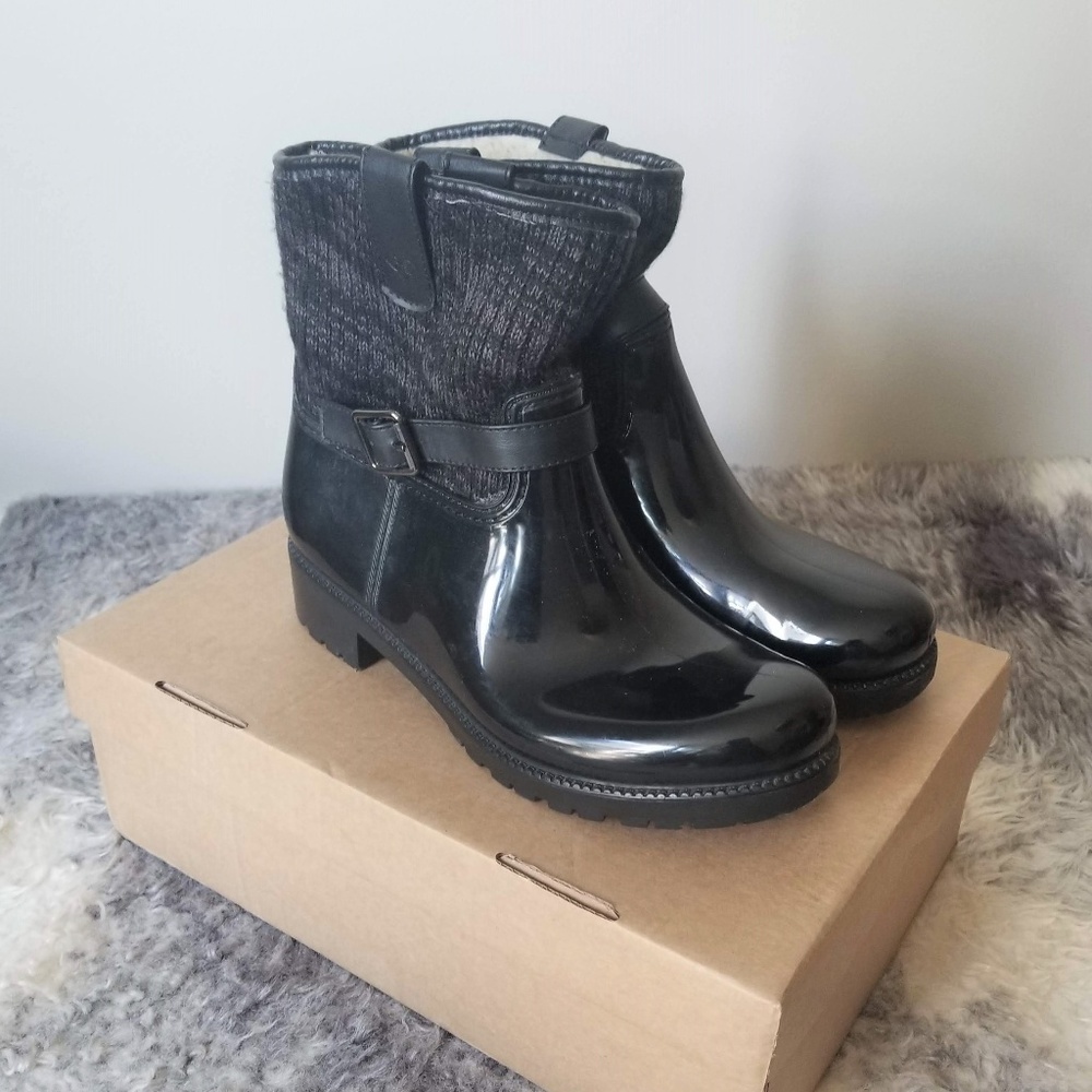 Dav fleeced lined winter/rain boots